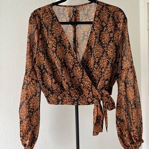 WINDSOR Plunge V-Neck Blouse